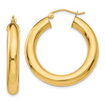 Kép betöltése a galériamegjelenítőbe: 10k Yellow Gold 30mm x 5mm Classic Round Hoop Earrings
