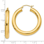 Cargar imagen en el visor de la galería, 10k Yellow Gold 35mm x 5mm Classic Round Hoop Earrings
