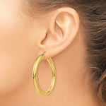画像をギャラリービューアに読み込む, 10k Yellow Gold 45mm x 5mm Classic Round Hoop Earrings
