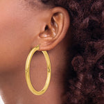 Charger l&#39;image dans la galerie, 10k Yellow Gold 60mm x 5mm Classic Round Hoop Earrings
