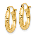 Load image into Gallery viewer, 10K Yellow Gold 15mm x 3mm Diamond Cut Sparkling Click Top Round Hoop Earrings
