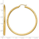Load image into Gallery viewer, 10K Yellow Gold 55mm x 3mm Diamond Cut Sparkling Click Top Round Hoop Earrings
