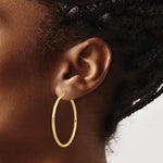 Load image into Gallery viewer, 10K Yellow Gold 40mm x 2mm Diamond Cut Round Hoop Earrings
