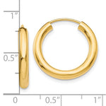 Indlæs billede til gallerivisning 10K Yellow Gold 20mm x 2.75mm Round Endless Hoop Earrings
