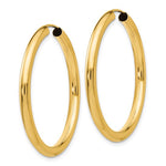 Lataa kuva Galleria-katseluun, 10K Yellow Gold 35mm x 2.75mm Round Endless Hoop Earrings
