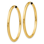 Kép betöltése a galériamegjelenítőbe: 10K Yellow Gold 46mm x 2.75mm Round Endless Hoop Earrings
