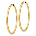 Lataa kuva Galleria-katseluun, 10K Yellow Gold 55mm x 2.75mm Round Endless Hoop Earrings
