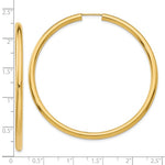 Charger l&#39;image dans la galerie, 10K Yellow Gold 55mm x 2.75mm Round Endless Hoop Earrings
