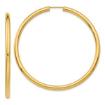 Carica l&#39;immagine nel visualizzatore di Gallery, 10K Yellow Gold 55mm x 2.75mm Round Endless Hoop Earrings
