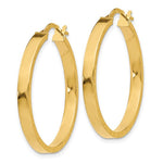 Indlæs billede til gallerivisning 10K Yellow Gold 29mm x 3mm Diamond Cut Edge Round Hoop Earrings
