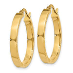 Load image into Gallery viewer, 10K Yellow Gold 23mm x 3mm Diamond Cut Edge Round Hoop Earrings
