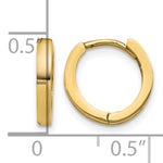 Lade das Bild in den Galerie-Viewer, 10K Yellow Gold Hinged Hoop Earrings 8 mm X 2 mm
