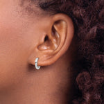 Ladda upp bild till gallerivisning, 10K White Gold Hinged Hoop Earrings
