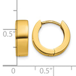 画像をギャラリービューアに読み込む, 10K Yellow Gold Hinged Hoop Earrings 9 mm X 4.5 mm
