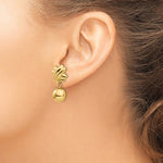 Lataa kuva Galleria-katseluun, 14k Yellow Gold Non Pierced Clip On Ball Dangle Earrings
