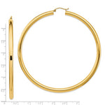 Lade das Bild in den Galerie-Viewer, 14K Yellow Gold 80mm x 4mm Extra Large Giant Gigantic Big Round Classic Hoop Earrings
