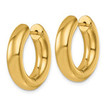 Lade das Bild in den Galerie-Viewer, 14k Yellow Gold Hinged Oval Hoop Huggie Earrings
