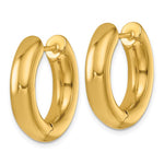 Cargar imagen en el visor de la galería, 14k Yellow Gold Hinged Oval Hoop Huggie Earrings

