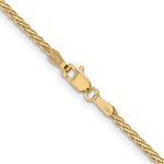 Cargar imagen en el visor de la galería, 14K Yellow Gold 1.9mm Flat Wheat Spiga Bracelet Anklet Choker Necklace Pendant Chain
