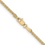 將圖片載入圖庫檢視器 14K Yellow Gold 1.9mm Flat Wheat Spiga Bracelet Anklet Choker Necklace Pendant Chain
