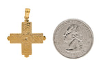 Charger l&#39;image dans la galerie, 14k Yellow Gold Jerusalem Cross Reversible Pendant Charm
