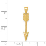 Carregar imagem no visualizador da galeria, 14k Yellow Gold Arrow Pendant Charm
