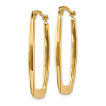 Lataa kuva Galleria-katseluun, 14k Yellow Gold Modern Contemporary Rectangle Hoop Earrings
