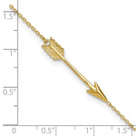Charger l&#39;image dans la galerie, 14k Yellow Gold Arrow Anklet 9 Inch with Extender
