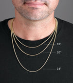 Kép betöltése a galériamegjelenítőbe: 10k White Gold 0.95mm Polished Cable Rope Necklace Pendant Chain
