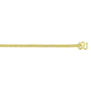 24k Yellow Gold 3.7mm Curb Bracelet Chain