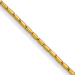 將圖片載入圖庫檢視器 24k Yellow Gold 3.2mm Round Barrel Link Bracelet Chain
