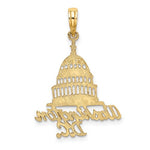 Carregar imagem no visualizador da galeria, 14k Yellow Gold Washington DC Capitol Building Pendant Charm
