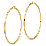 Load image into Gallery viewer, 14K Yellow Gold 90mm x 3mm Extra Large Giant Gigantic Big Round Classic Hoop Earrings
