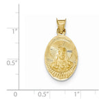 이미지를 갤러리 뷰어에 로드 , 14k Yellow Gold Sacred Heart of Jesus Oval Pendant Charm
