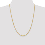 Load image into Gallery viewer, 14K Yellow Gold 2.4mm Flat Wheat Spiga Bracelet Anklet Choker Necklace Pendant Chain

