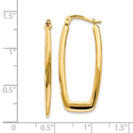 Charger l&#39;image dans la galerie, 14k Yellow Gold Modern Contemporary Rectangle Hoop Earrings
