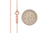 画像をギャラリービューアに読み込む, 14K Rose Gold 0.7mm Rope Bracelet Anklet Choker Necklace Pendant Chain
