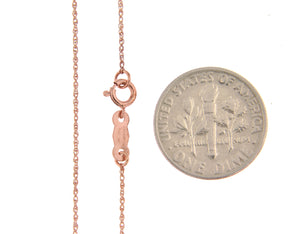 14K Rose Gold 0.7mm Rope Bracelet Anklet Choker Necklace Pendant Chain