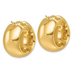 Lataa kuva Galleria-katseluun, 18K 14K Yellow Gold 27mm x 15mm Classic Round Hoop Earrings
