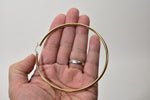 Load image into Gallery viewer, 14K Yellow Gold 90mm x 3mm Extra Large Giant Gigantic Big Round Classic Hoop Earrings

