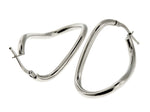 Cargar imagen en el visor de la galería, Sterling Silver Twisted Hoop Earrings 32mm x 18mm
