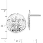 Load image into Gallery viewer, 14k White Gold Sand Dollar Post Push Back Earrings
