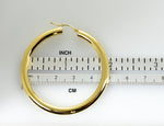 画像をギャラリービューアに読み込む, 10K Yellow Gold Classic Round Hoop Earrings 50mmx4mm
