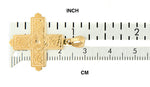 Afbeelding in Gallery-weergave laden, 14k Yellow Gold Jerusalem Cross Reversible Pendant Charm
