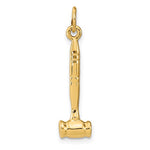 Load image into Gallery viewer, 14k Yellow Gold Gavel 3D Pendant Charm
