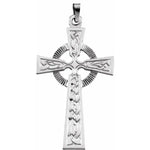 Charger l&#39;image dans la galerie, 14k White Gold Celtic Cross Pendant Charm

