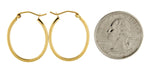 Φόρτωση εικόνας στο εργαλείο προβολής Συλλογής, 14k Yellow Gold Classic Oval Lightweight Hoop Earrings
