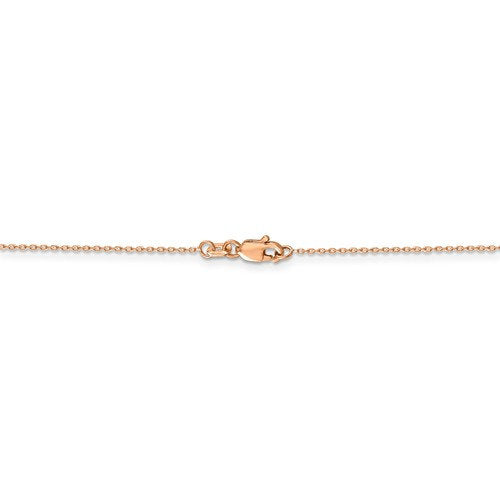 14K Rose Gold 0.8mm Diamond Cut Cable Bracelet Anklet Choker Necklace Pendant Chain