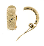 Lataa kuva Galleria-katseluun, 14K Yellow Gold Non Pierced Fancy Omega Back Clip On Earrings
