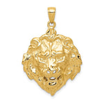 Charger l&#39;image dans la galerie, 14k Yellow Gold Lion Head Large Pendant Charm

